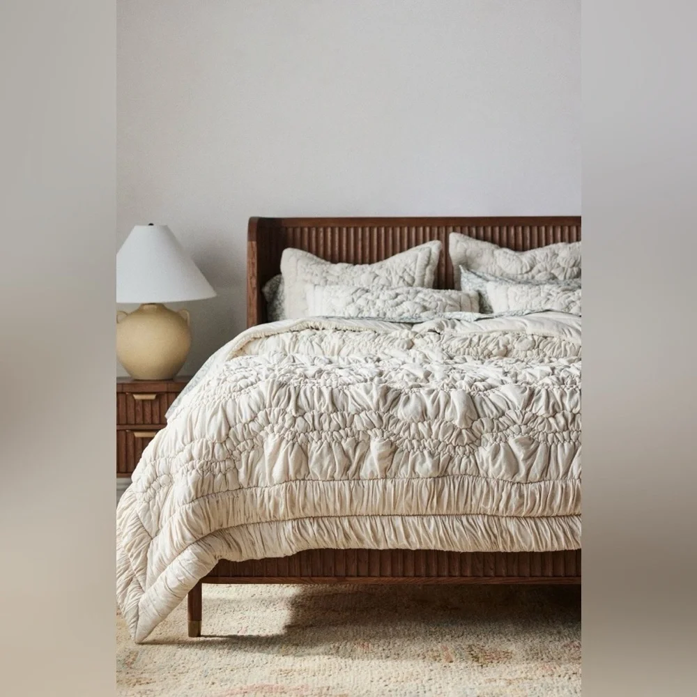 Anthropologie Brooke Heathered Jersey Cotton Quilt NWT